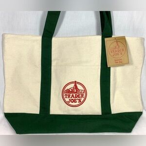 Green and Cream Tote Bag